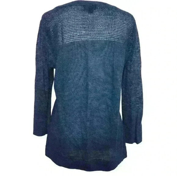 a.n.a a new approach women's navy blue 3/4 sleeve sweater size large - Picture 2 of 7